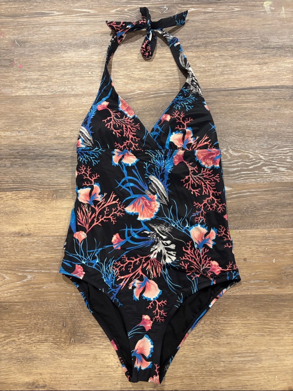 White House Black Market Halter One-Piece Swimsuit